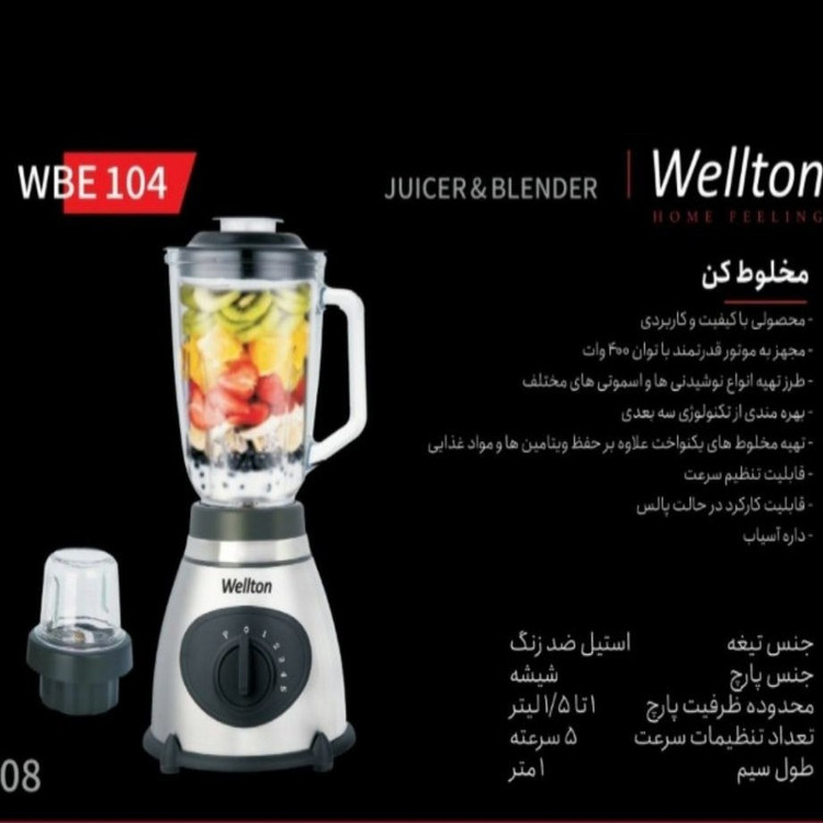 مخلوط کن و آسیاب ولتون مدل WBE-104