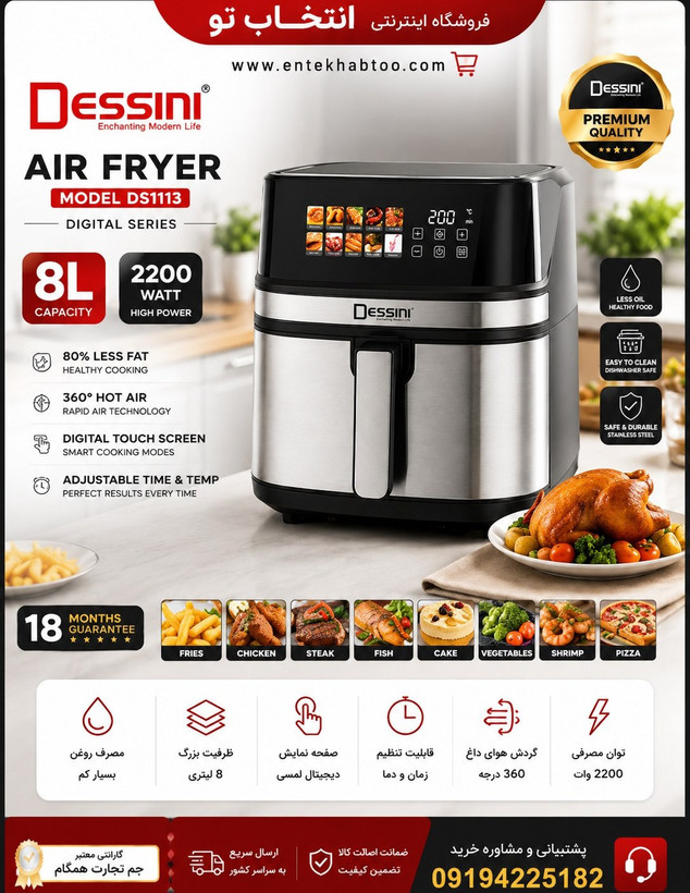 سرخ کن دسینی مدل DS-1113